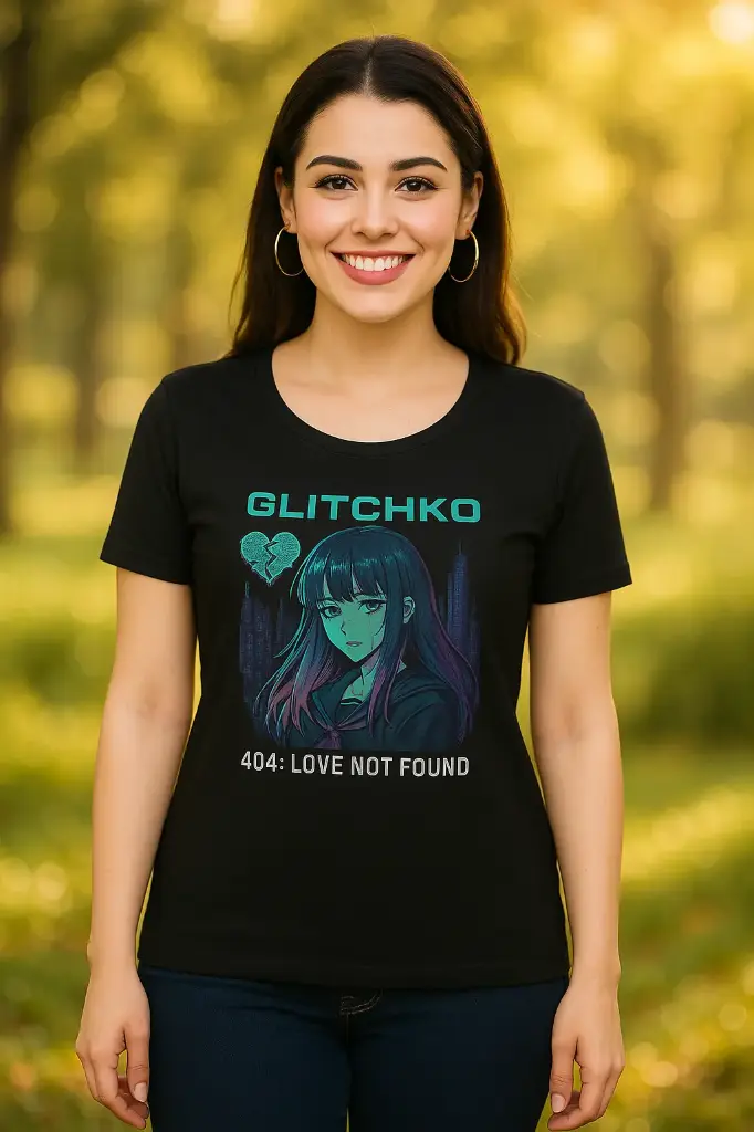GLITCHKO: 404 LOVE NOT FOUND  Female T-shirt