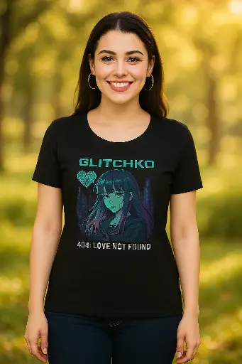 GLITCHKO: 404 LOVE NOT FOUND  Female T-shirt